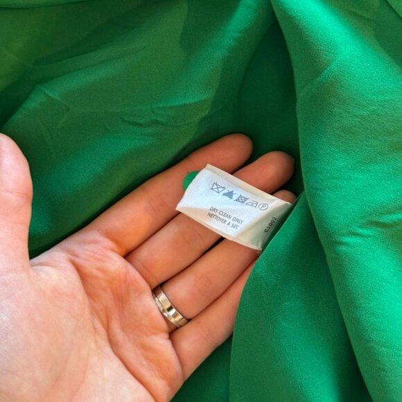 Thomas Pink Green 100% Pure Silk Short-Sleeve Blouse/Shirt - Picture 6 of 6